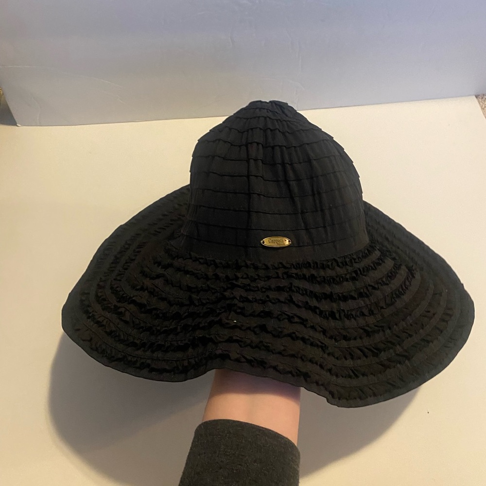 Cappelli Straworld Black Foldable Sun Hat - Picture 8 of 8